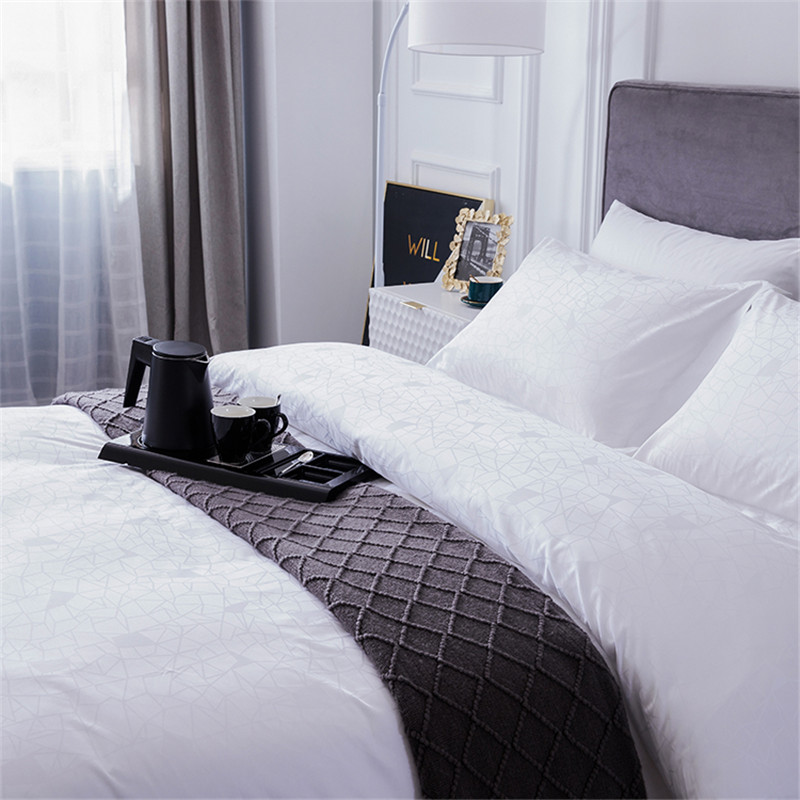 Jacquard Hotel Sheets Egyptian Cotton Polyester Blend