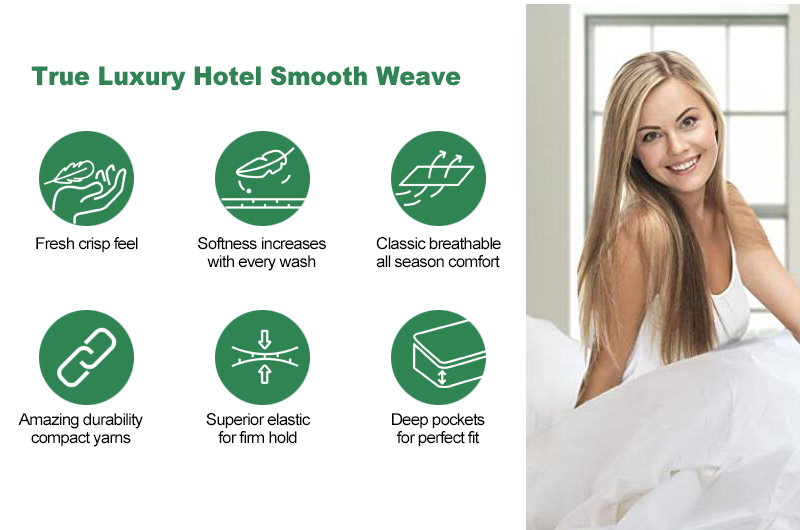 800TC White Pima Cotton Hotel bed sheets set