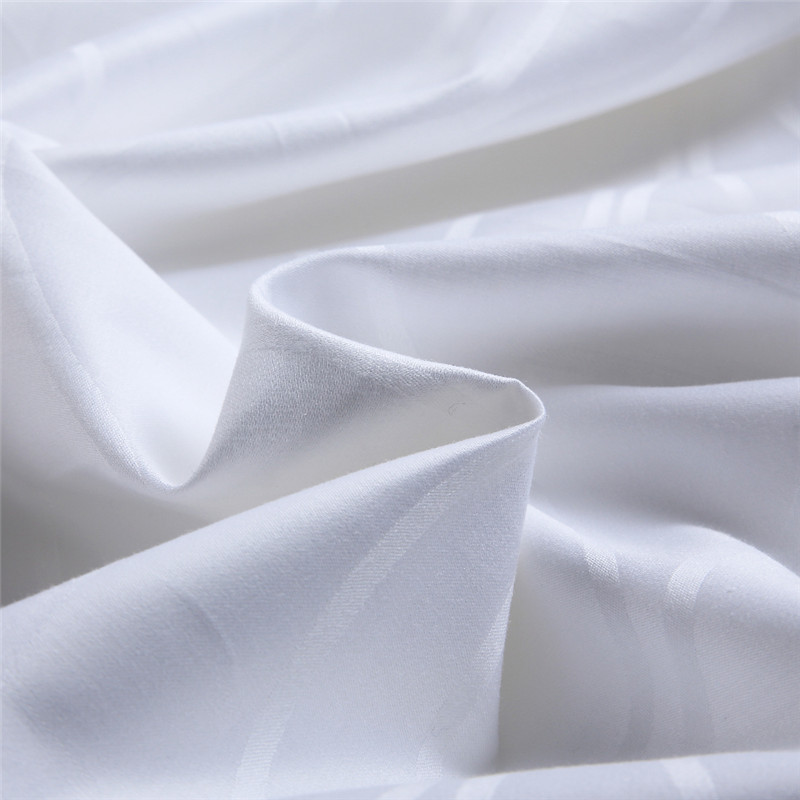 Soft White Egyptian Cotton satin duvet cover set