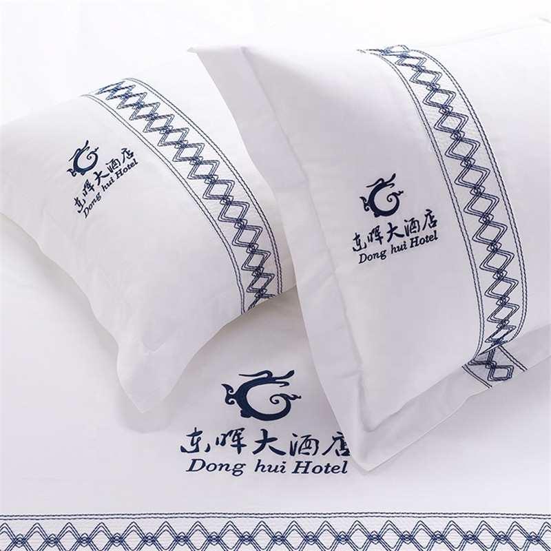 Cotton Fabric Embroidered Hotel Living Bedding