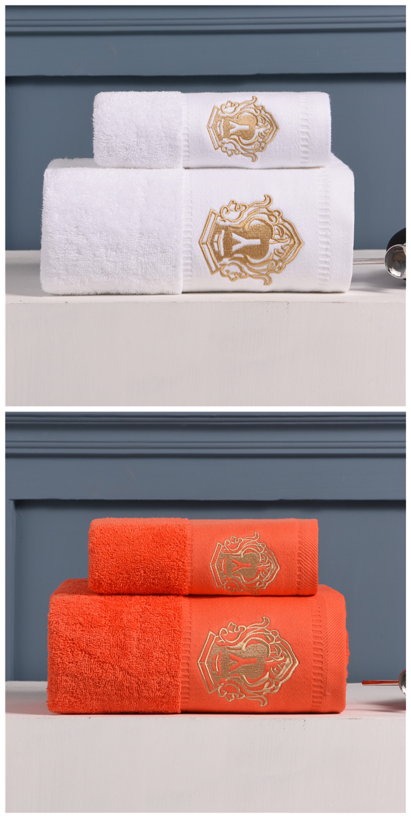 Custom Embroidered Logo Spa Towel 100%Cotton