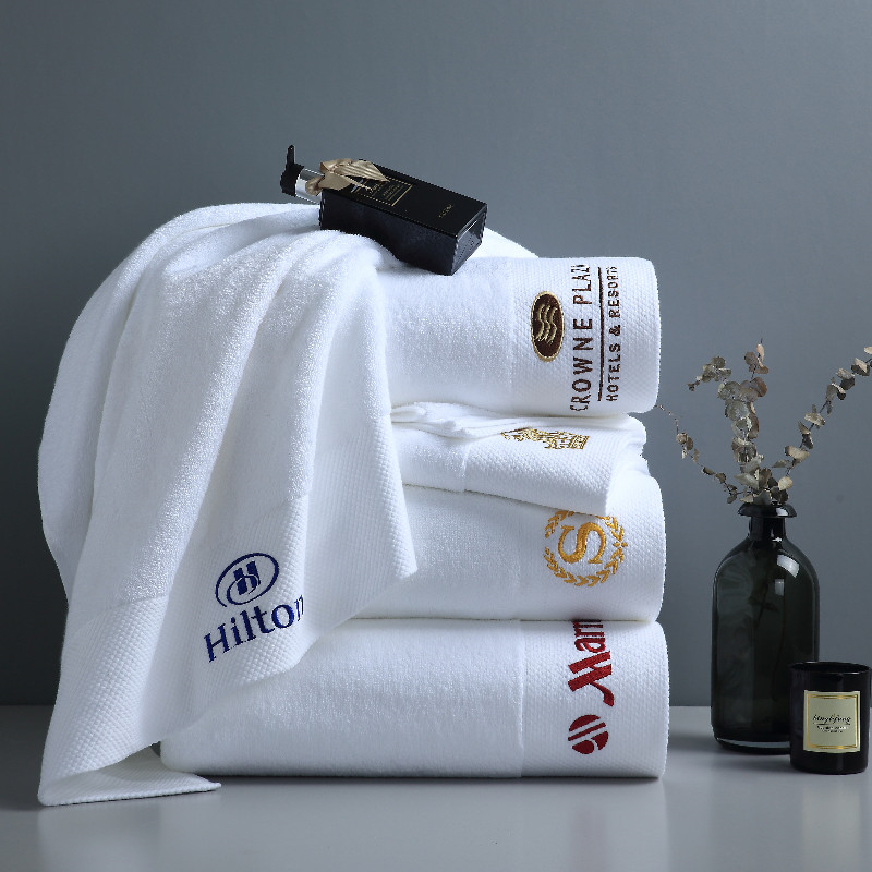6 Pieces Embroidered Hotel Towel Set