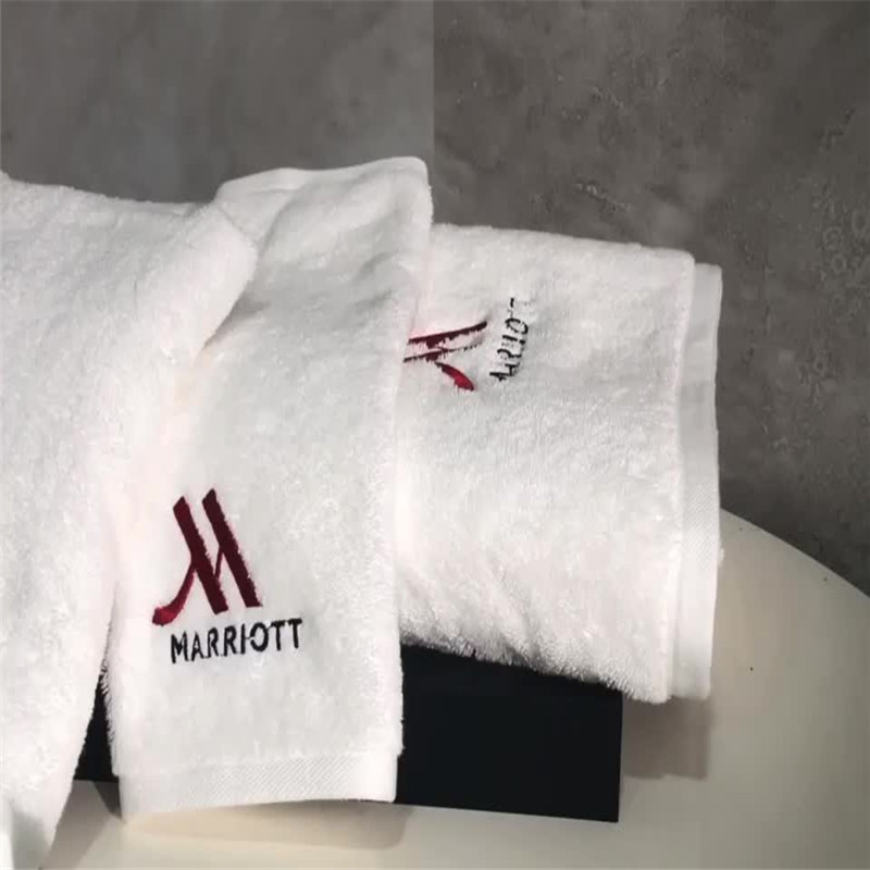 Hand Face Bath Towel Set Embroidery logo 3 Piece