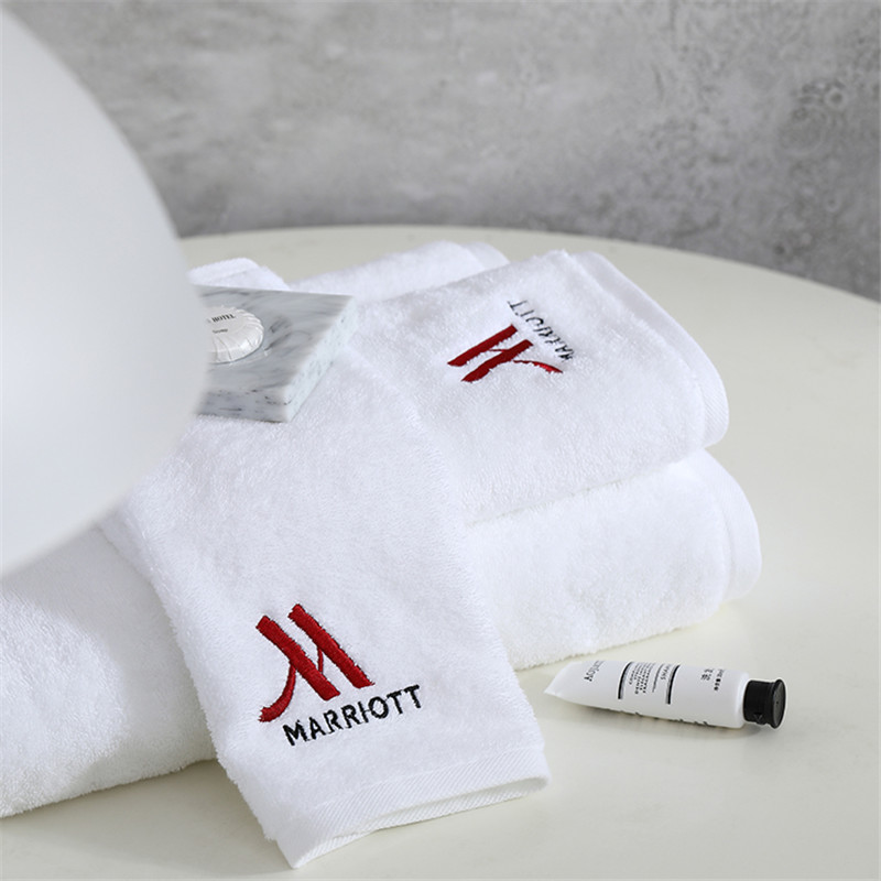 Embroidery logo 3 Piece Hand Face Bath Towel Set