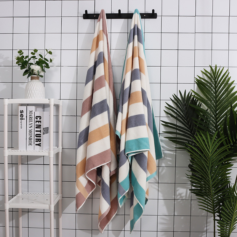 Stripe Hotel Towels With Embroidery Logo