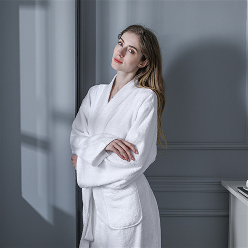Water Absorption White hotel bath robe