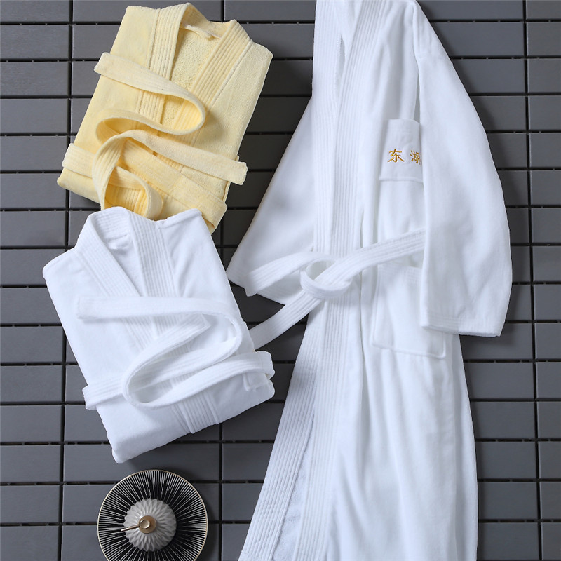 5 Satr Hotel Standard 100% Cotton Robes Bathrobe Set