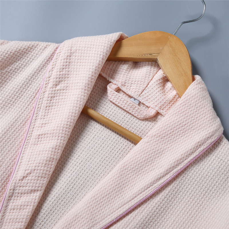 High Quality Cotton Waffle Bathrobe