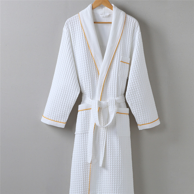 Custom LOGO Waffle Bath Robe for Hotel Home