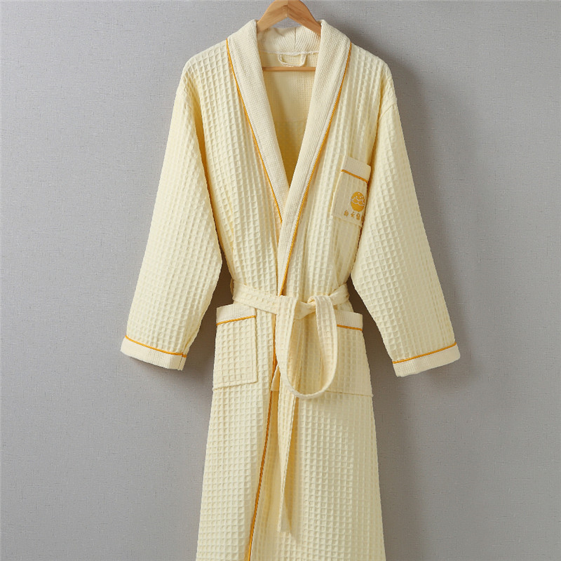 Waffle Bath Robe Custom LOGO for Hotel Home