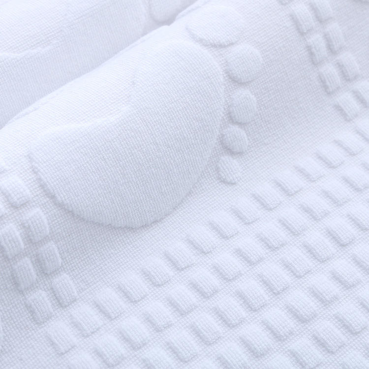 Nantong Factory Customized 100% Cotton Jacquard White Bath Mat