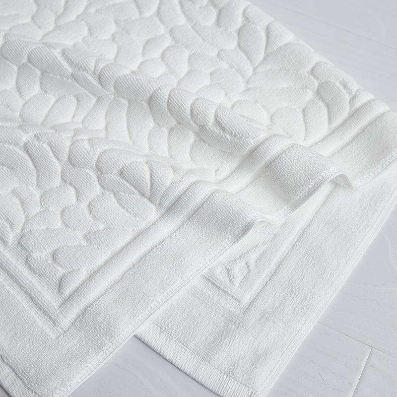 China Manufacturer 100% Cotton Quick Dry White Bath Mat For Home and Hotel