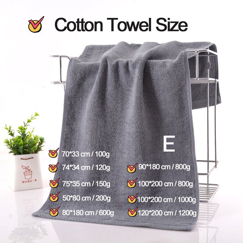 White 100% Cotton Face Bath Towel