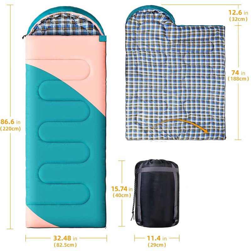 Sleeping Bag Camping Big And Tall Hollow Fiber Cotton