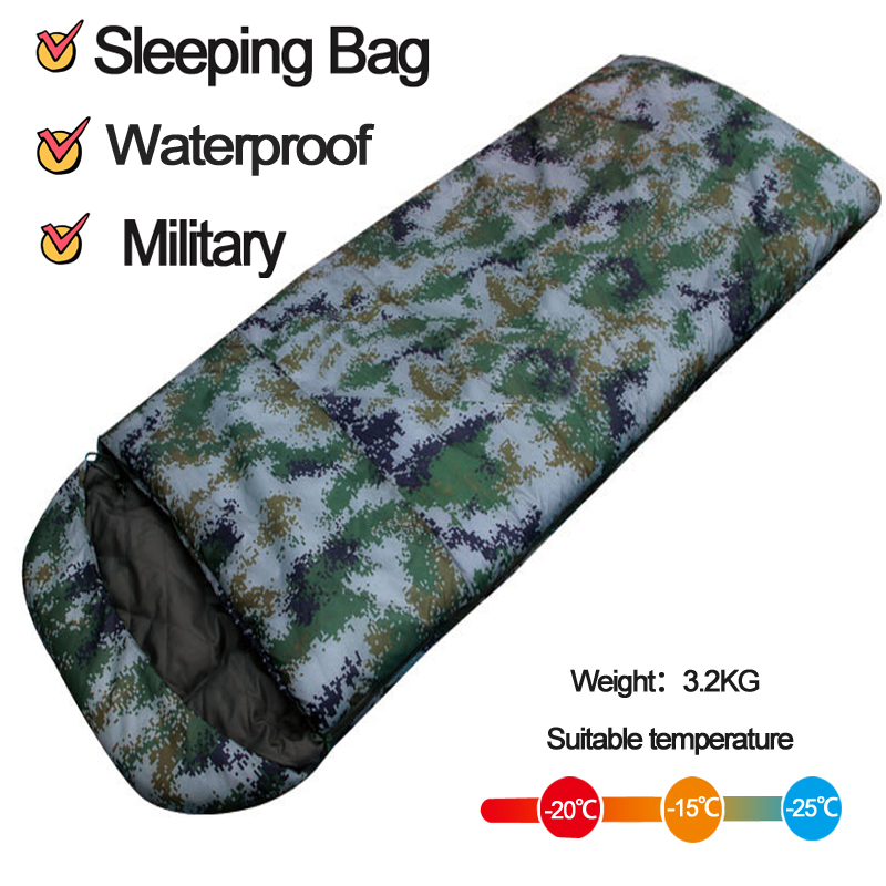 Sleeping Bag Waterproof 230x86x60cm In Shingle Construction