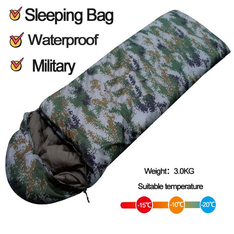 Camouflage Mummy Camping Down Sleeping Bag