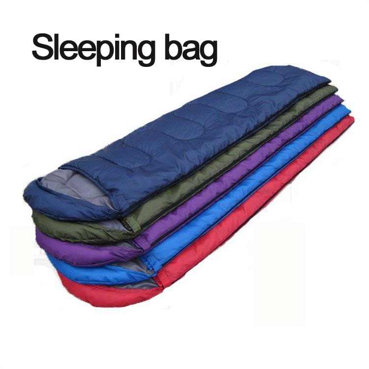 China Factory Wholesale Custom 190t Polyester Envelope Sleeping Bag For Camping Outdoor