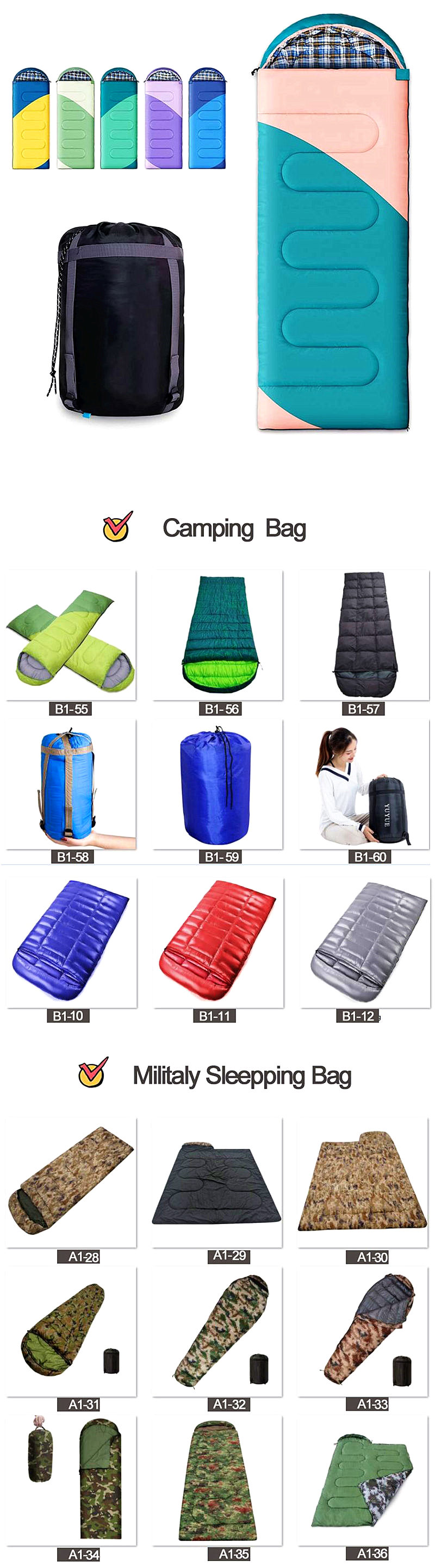 Outdoor Camping Equipments Lightweight Sleeping Bag For Camping Travel
