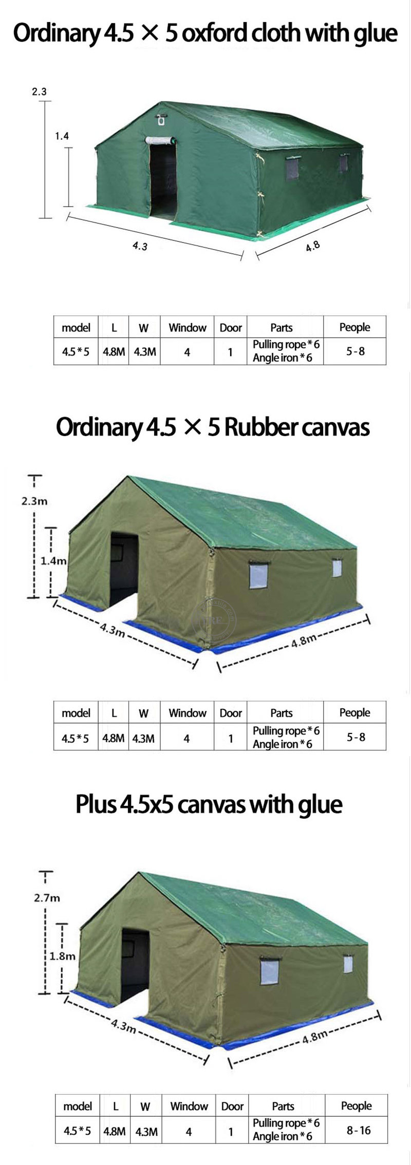 waterproof canvas nomadic camping tents