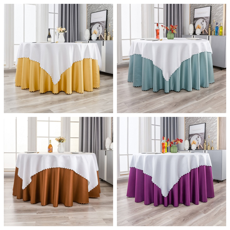 Round Polyester Tablecloth White Round Table Cloth