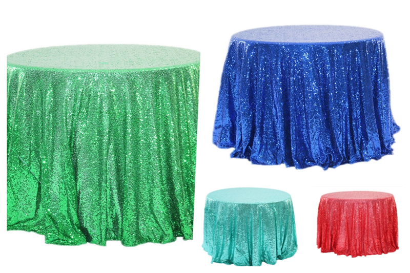 Factory Price Bling Glitter Cloth Table Cover