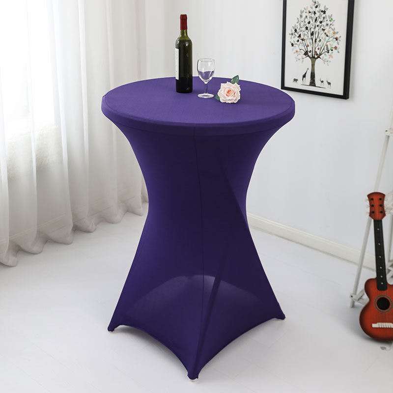 Table Cloth Custom 4 Sides Spandex Polyester Custom 6ft Stretch Table Cover