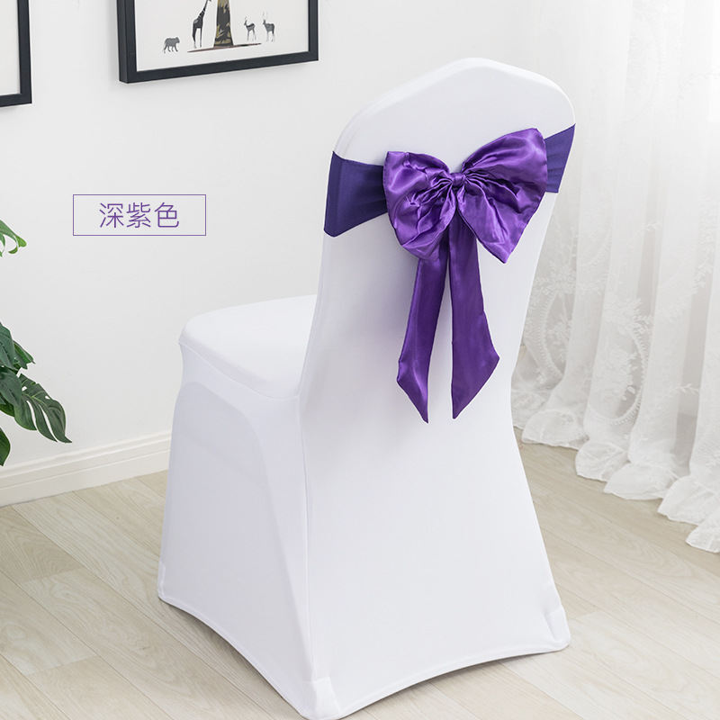 cotton ribbon satin ribbon bow chair sashes wedding decorative