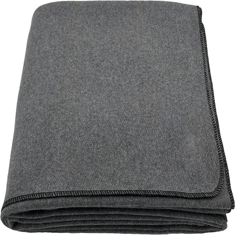 Gray - heavy wool blanket