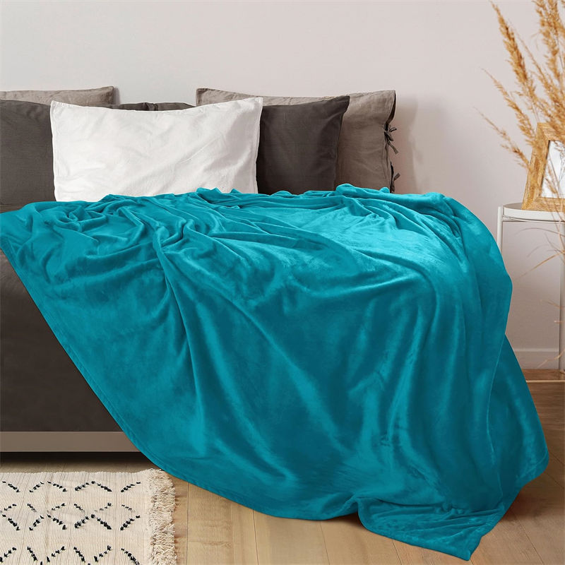Cashmere fabric fleece blanket for warmth