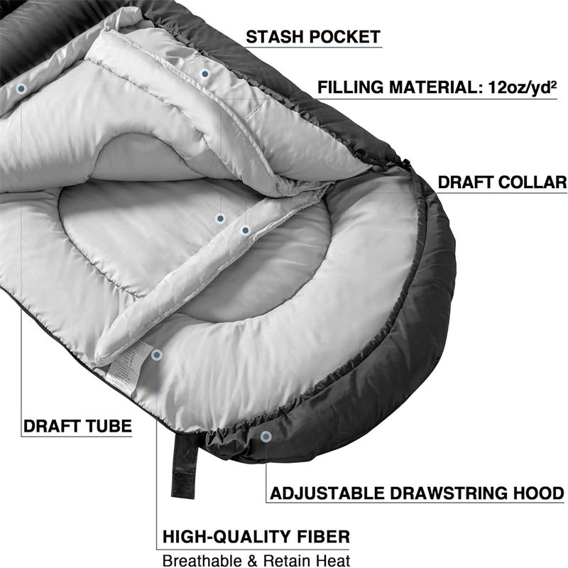 Polyester reserve sleeping bag