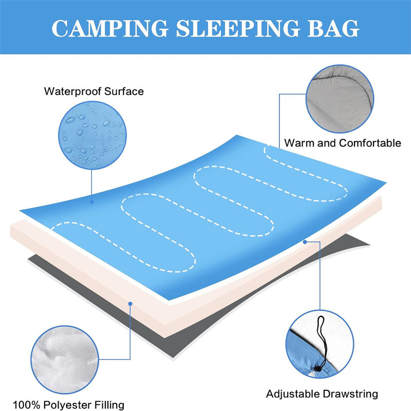  87x31.5 inches ripstop sleeping bag