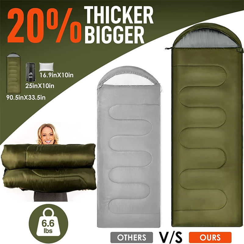 Comfortable durable sleeping bag