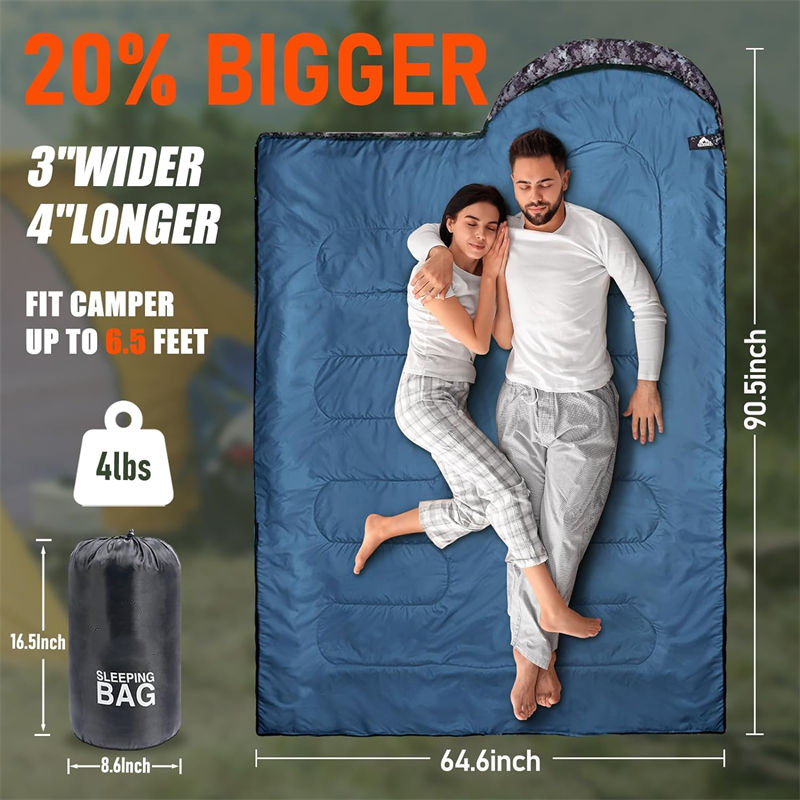 Discount Warm queen size sleeping bag