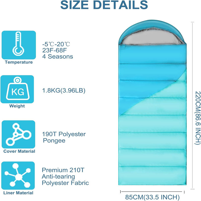 1.8 kg / 3.96 lbs Polyester Sleeping bag