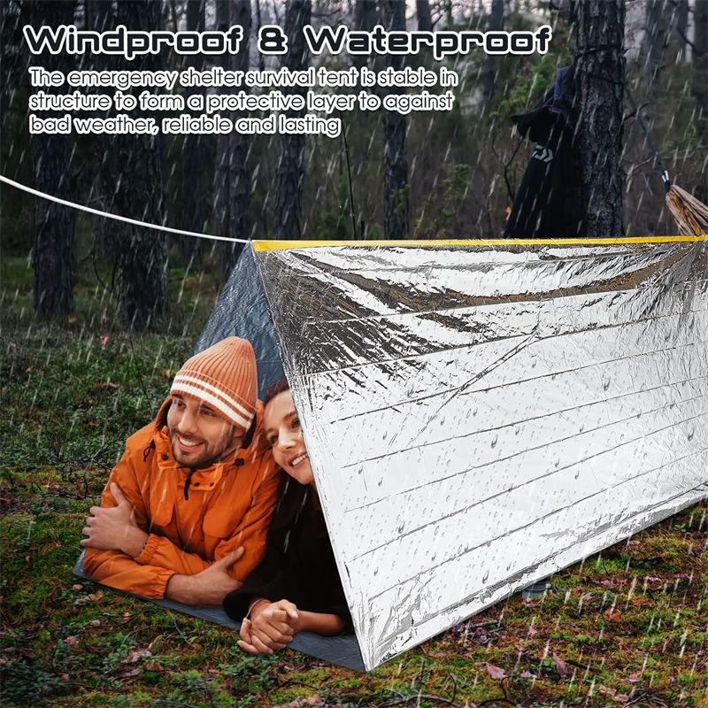 Survival tent windproof for fire emergency