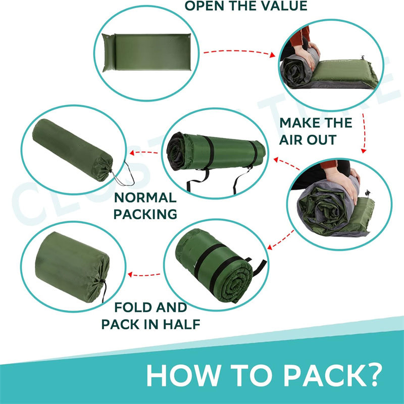 Easy to carry Emergency Survival Equipment Inflatable Sleeping Pad