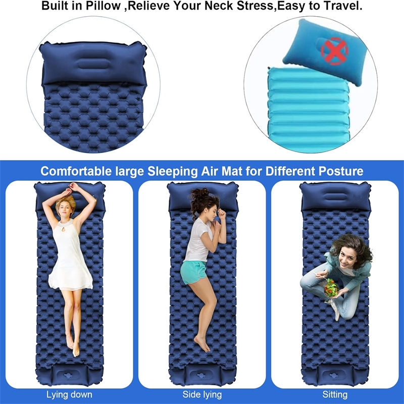 Portable refugee inflatable sleeping pad 