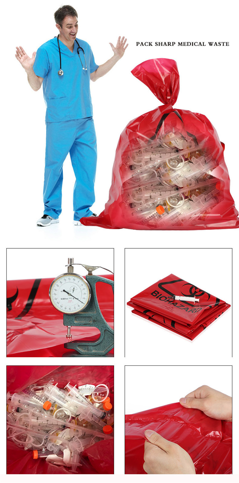 Hospital-Use Classification Garbage Bag