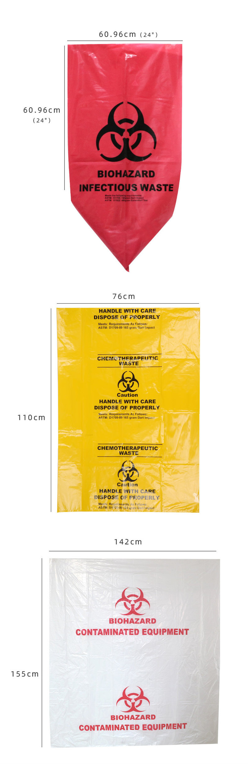 50pcs/Roll Medical Garbage Bag