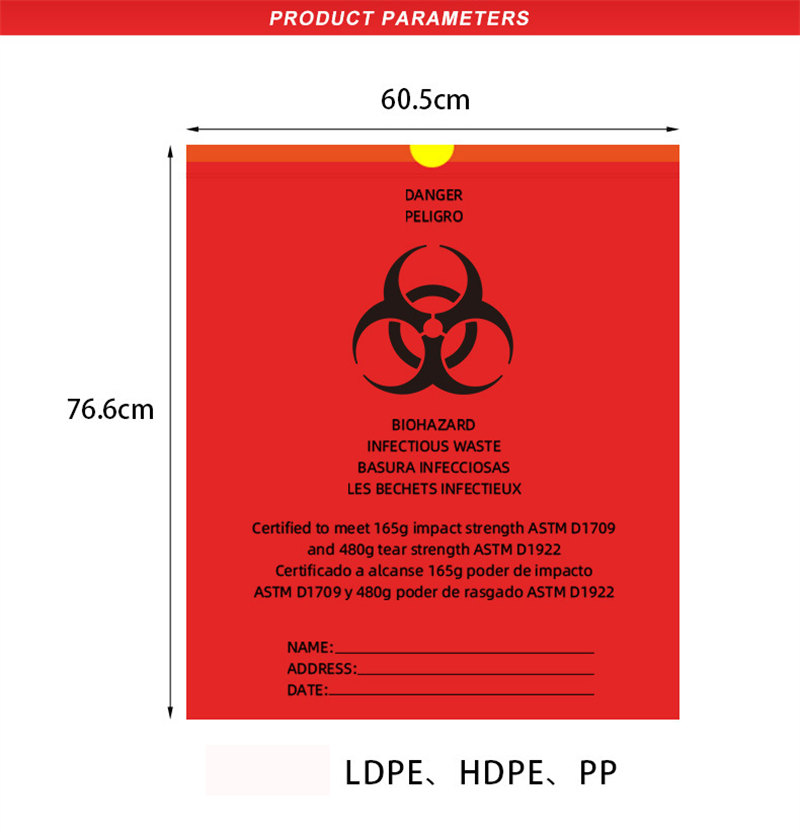 Medical Red Warning Garbage Bag