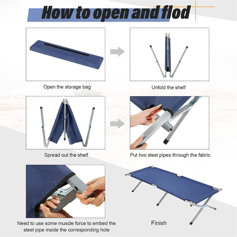 Aluminum-magnesium Alloy Frame Emergency Folding Bed