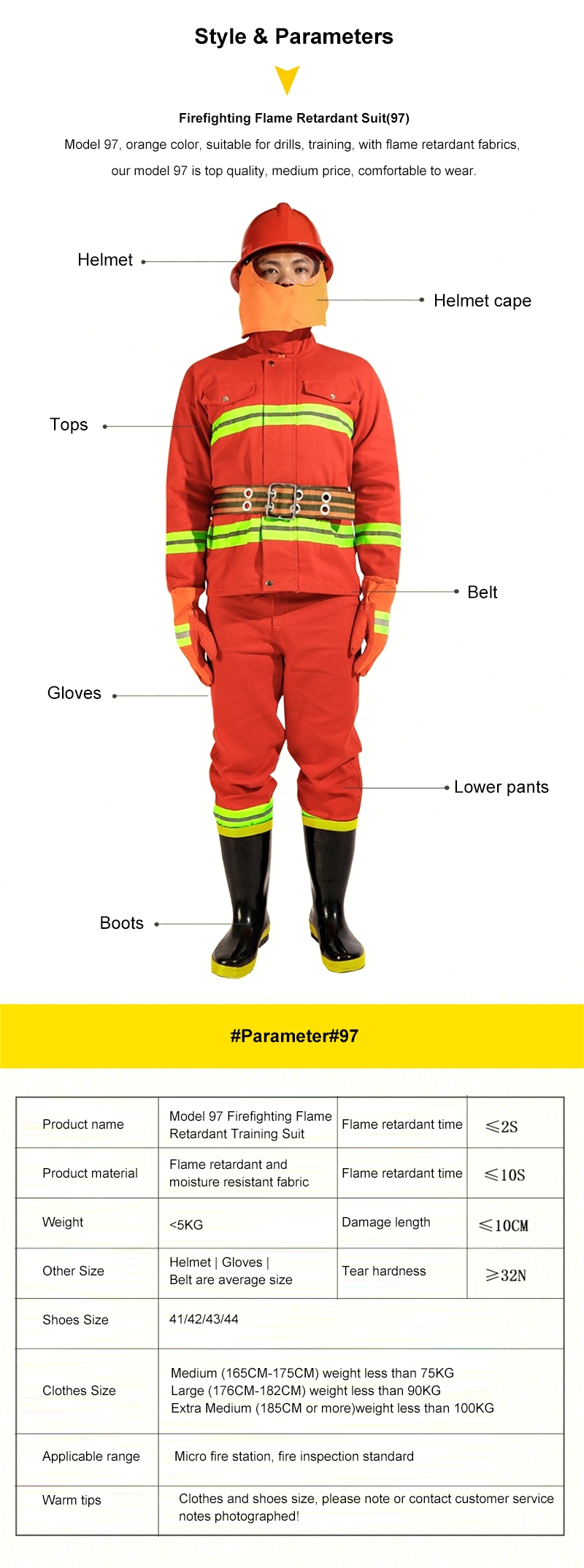 28CAL Thermal Protection Firefighting Equipment Suit