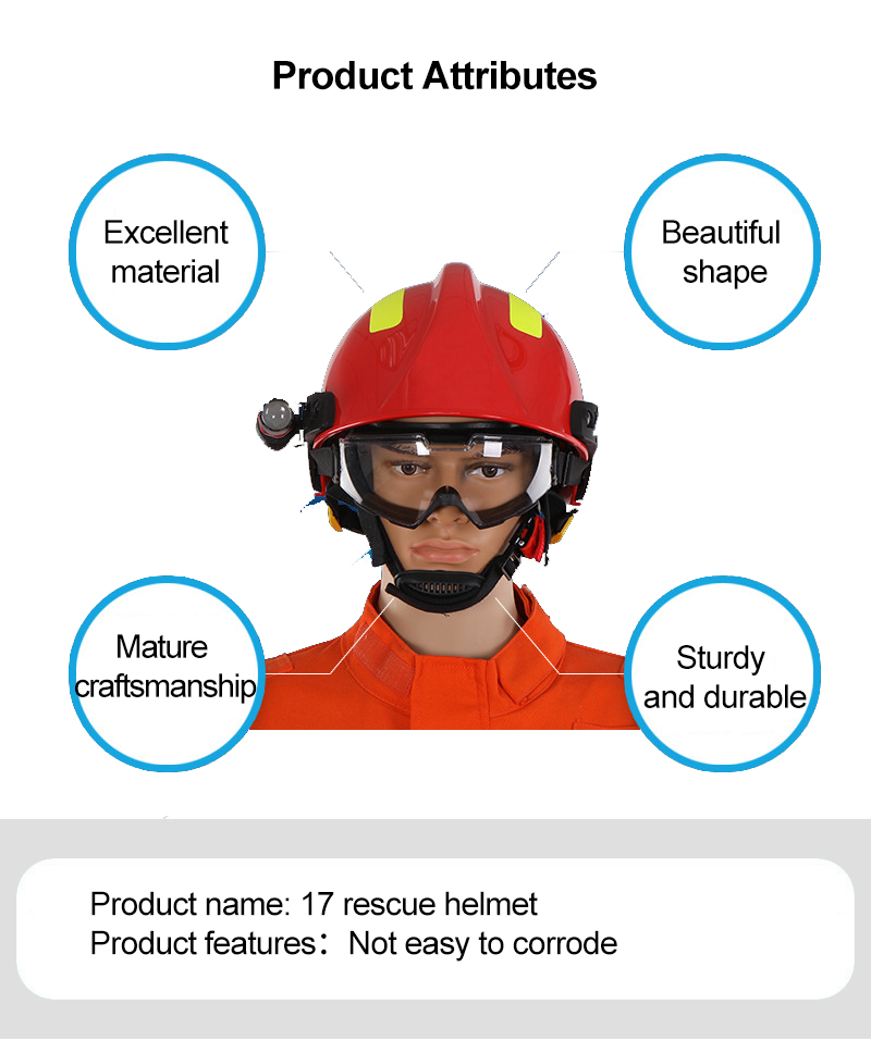 Red High-Visibility Fire Helmet