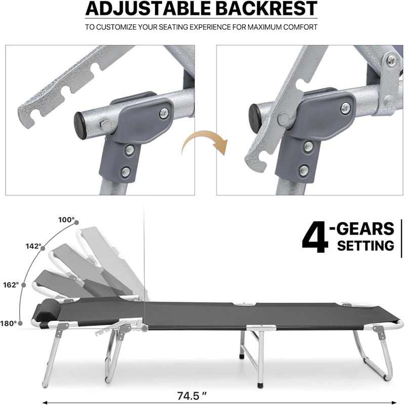 4-Position Backrest Disaster Relief Multi-functional Bed