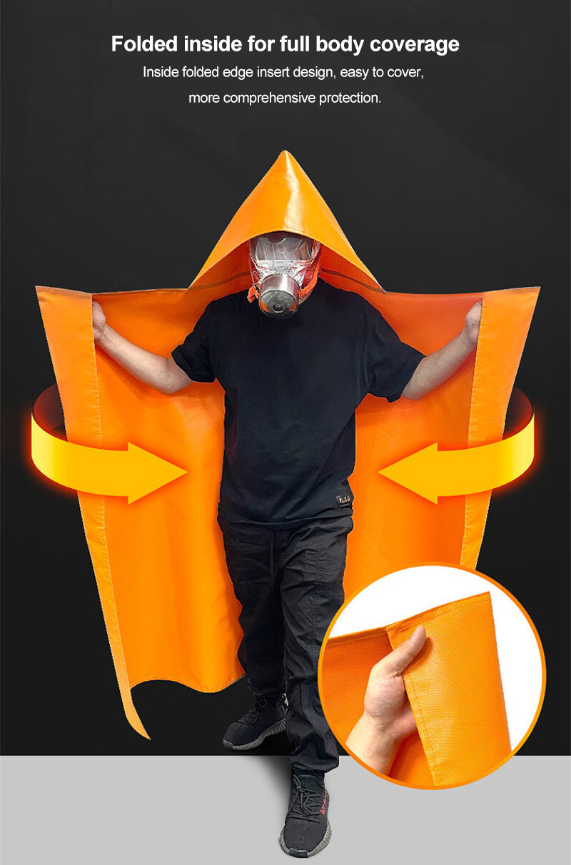 Factory Fire Escape Cape Smoke Mask Compatible