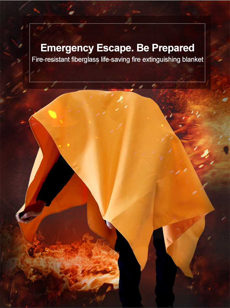 Silicone Coated Fire Blanket Emergency Rescue
