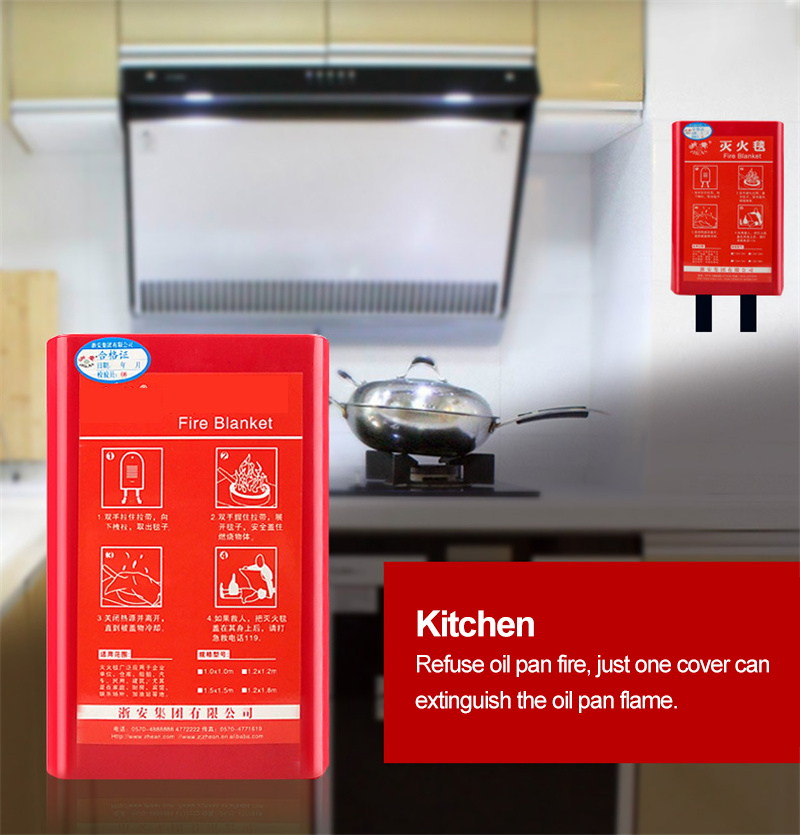 Orange Silicone Fire Blanket Rescue Visible