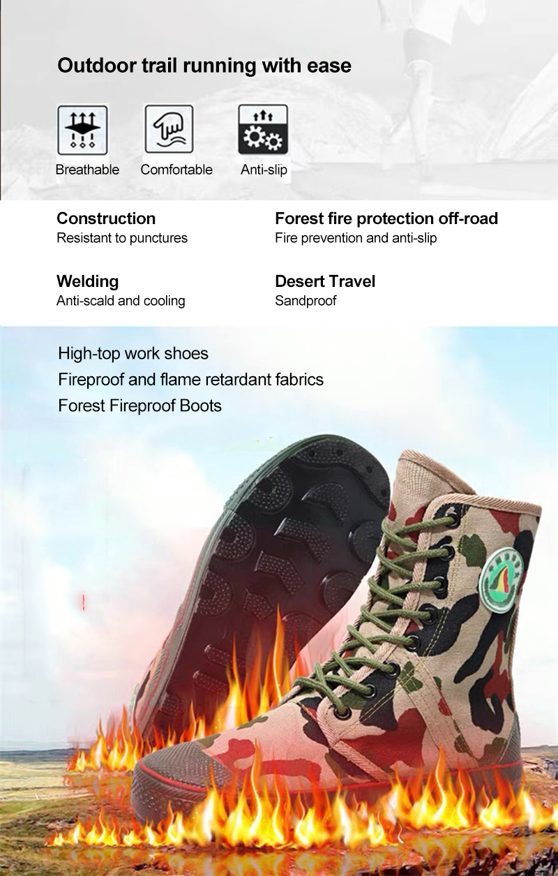 Disaster Area Camo Anti-smash Anti-slip Boots
