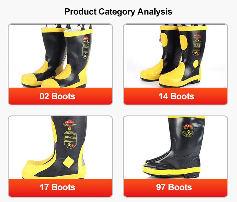 High Rescue Firefighter Rubber Boots
