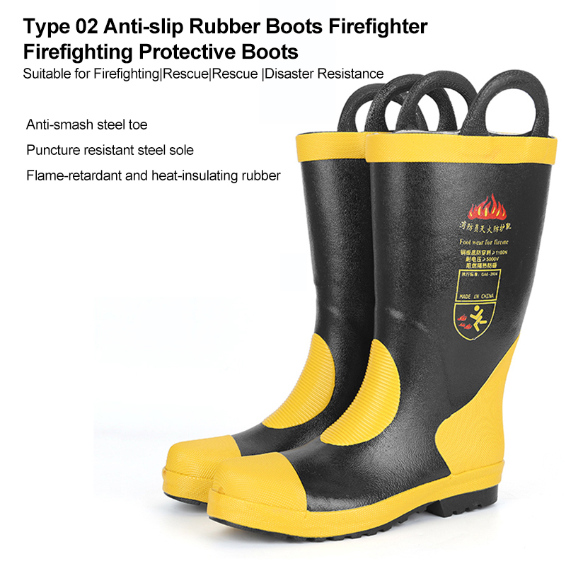 1000V Insulated Firefighter Rubber Boots